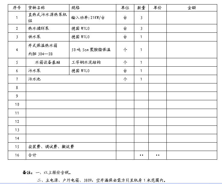 洗浴中心余熱回收系統報價 洗浴中心余熱回收系統報價