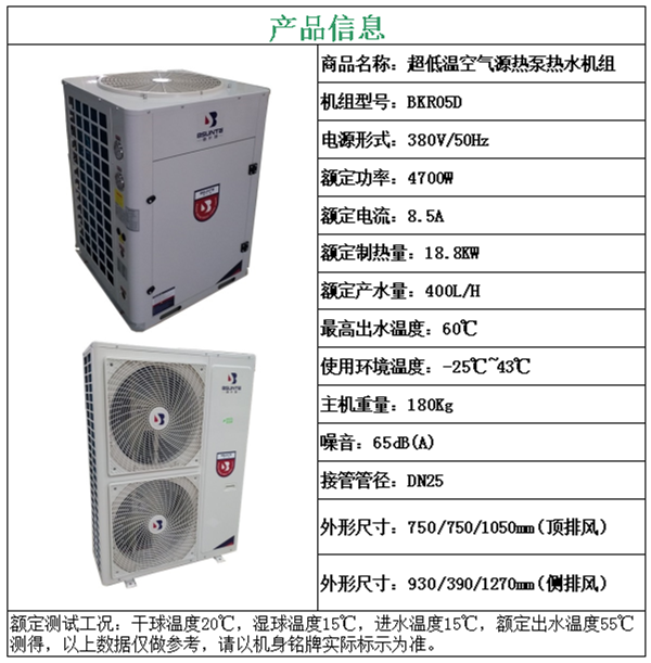 5匹空氣源熱泵參數 5匹空氣能參數